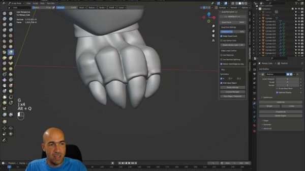 21. Adding vertex colors - Create a commercial game 3D character