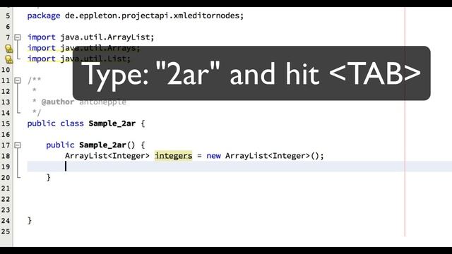 NetBeans Code Templates - "to Array" смотреть онлайн