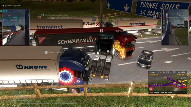 ETS 2 MP 26.05.2018 Глобальная пробка =))) смотреть онлайн