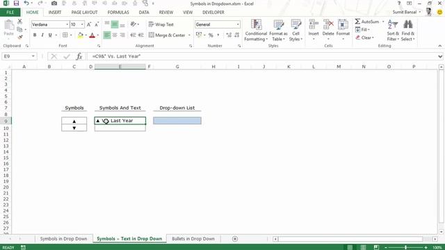 How to Use Symbols in Drop Down List in Excel смотреть онлайн