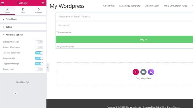 How to create a WordPress Login Page with error checking | Elementor Pro! смотреть онлайн