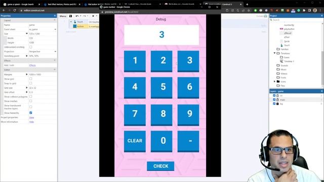 Como criar um jogo no Construct 3 Live (ao vivo) - Desenvolvimento de jogos смотреть онлайн