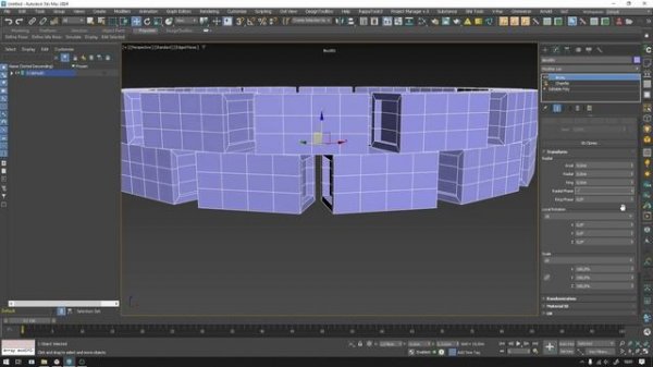 Facade modeling. 3ds max data channel. Моделирование фасада