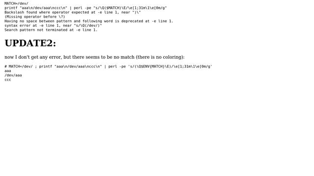 Unix & Linux: Interpret an interpolated variable as a literal string in Perl regex смотреть онлайн