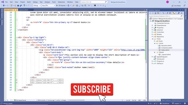 (#24) Design a responsive home page for real-time application (Book Store) | Asp.Net Core tutorial смотреть онлайн