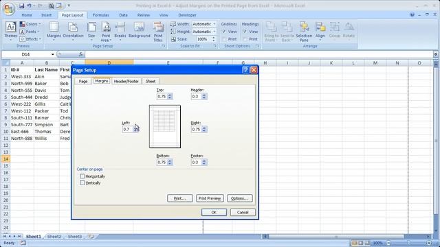 Printing in Excel 6 - Adjust Margins in Excel - Spreadsheets that Will be Printed - Page Setup смотреть онлайн