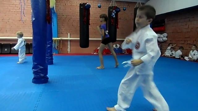 Аттестация Егора на белый пояс школа тхэквандо Березина смотреть онлайн