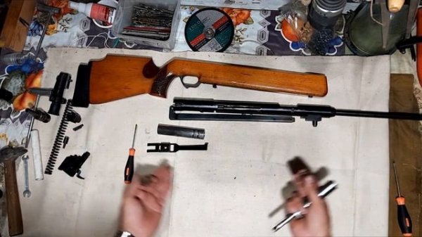 СПОРТИВНАЯ ПНЕВМАТИЧЕСКАЯ ВИНТОВКА HAENEL mod.312 _ ПРУЖИНА _ МАНЖЕТА