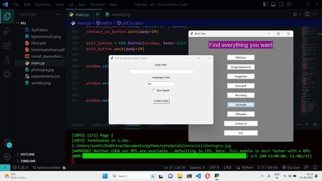 Excited to share my latest Python project - an All-in-One Productivity Application! смотреть онлайн