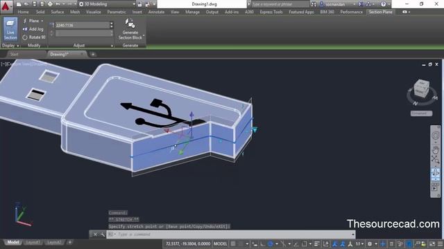Creating section planes in AutoCAD 3D смотреть онлайн