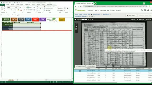 Family TreeXcel - EXTRACT Workbook смотреть онлайн