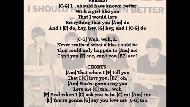 "I Should Have Known Better." Beatles Easy Play Chords смотреть онлайн