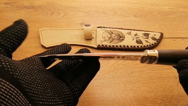 Нож "Скиф" из стали 95Х18 с гравировкой. смотреть онлайн