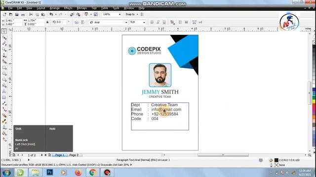 How to Make ID card in Coreldraw | Coreldraw Tutorial смотреть онлайн
