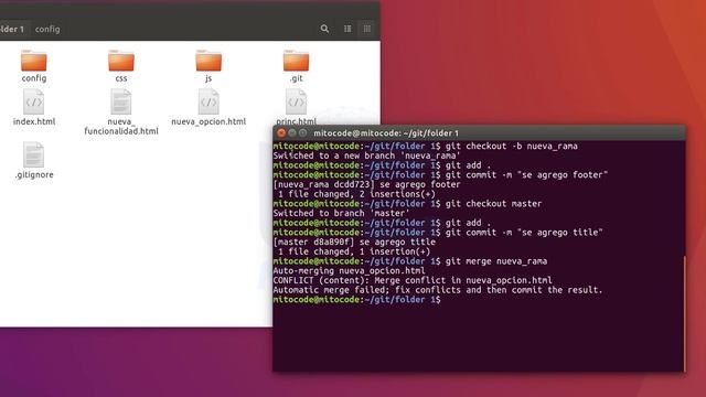 Curso de Git y Github - 9 Merge con conflictos смотреть онлайн