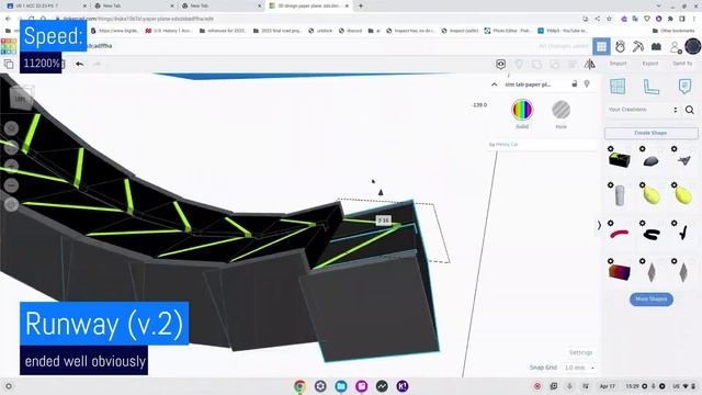 Making a back flipping paper plane with Tinkercad’s sim lab (watch until the end!) смотреть онлайн