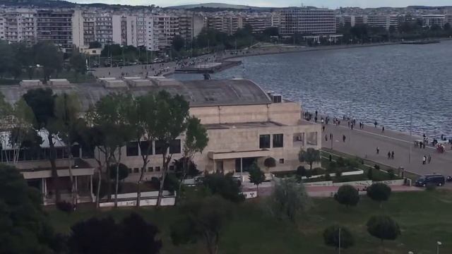 Греция/Салоники. Панорама с White Tower Thessaloniki смотреть онлайн