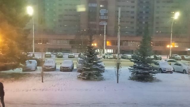 Падающий снег у меня в городе 20 ноября 2023 г. смотреть онлайн