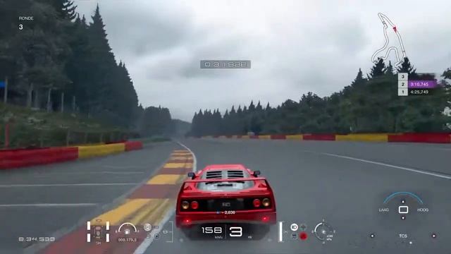 Ferrari F40 at spa, Rain!!!: GT Sport смотреть онлайн
