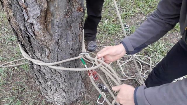 Как натянуть веревку системой полиспаст смотреть онлайн