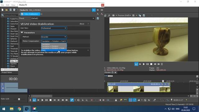 Vegas Pro 17 Как быстро стабилизировать видео. Урок #21 смотреть онлайн