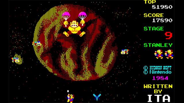 Donkey Kong 3: Dai Gyakushū/ドンキーコング3 大逆襲 (Nec Pc-8801, 1984, Hudson Soft/Nintendo/Fumihiko Itagaki)