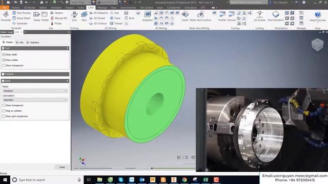 Inventor HSM 2019 Mill/Turn смотреть онлайн