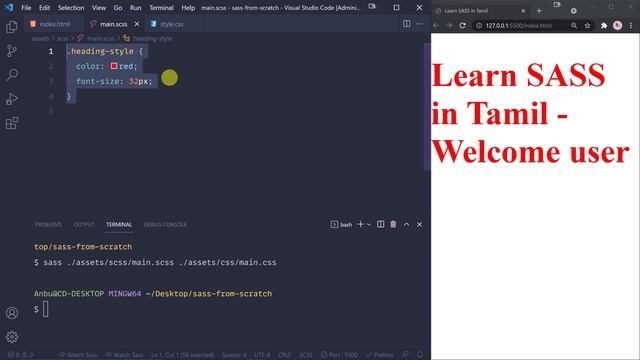 #07 - How SCSS Works - (தமிழில்) (Tamil) | SASS Tutorial смотреть онлайн