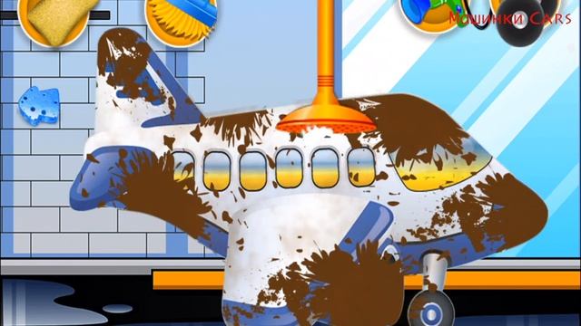Игра для самых маленьких: мойка и ремонт самолётиков смотреть онлайн