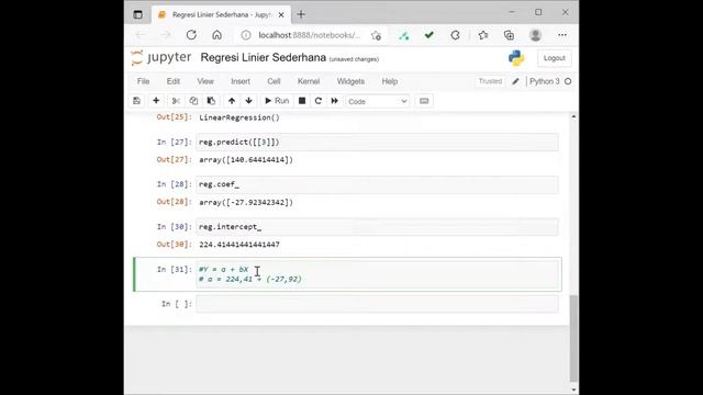 Penjelasan Regresi Linier Sederhana pada Python смотреть онлайн