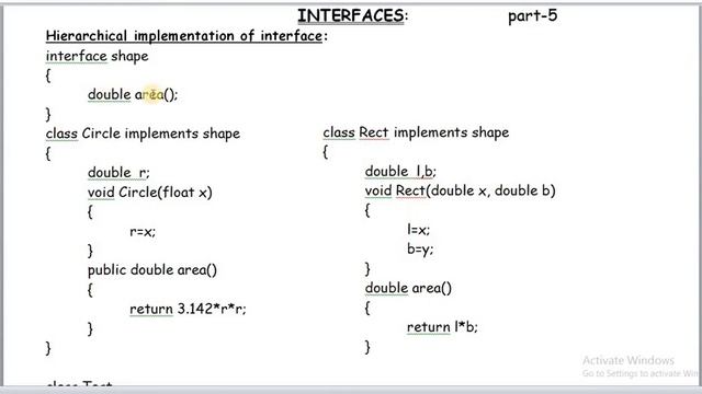 HIERARCHICAL IMPLEMENTS OF INHERITANCE IN JAVA | INTERFACE-5 смотреть онлайн