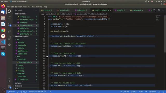 AngularJS CRUD Application with PHP | AngularJS CRUD Part-2 | AngularJS Yii2 Tutorial -2 смотреть онлайн