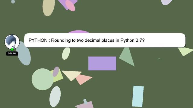 PYTHON : Rounding to two decimal places in Python 2.7? смотреть онлайн