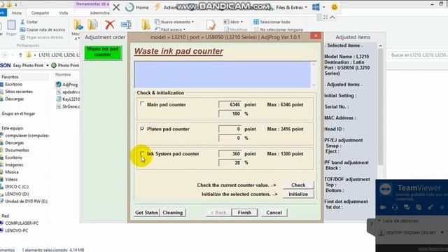 Reset L1210, L3210, L3250, L3251, L3260, L5290 Adjustment Program Epson