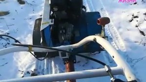 МОТОБЛОК ЗИМОЙ НА РЕЗИНЕ