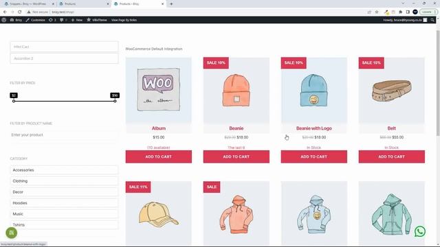 Brizy and WooCommerce with dynamic product filters смотреть онлайн