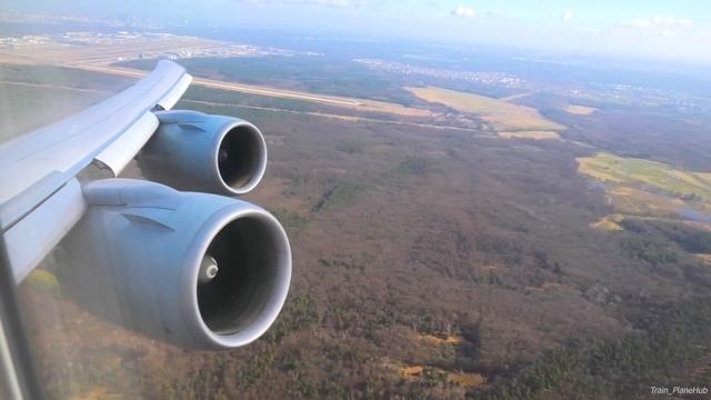 EPIC 747 ENGINE VIEW! Lufthansa Boeing 747-8 Take Off From Frankfurt Airport, FRA смотреть онлайн