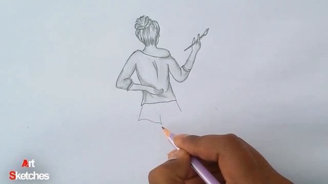 Drawing Girl | HOW TO DRAW GIRL With Sketch Board step by step смотреть онлайн