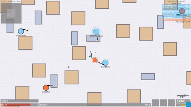 Прохождение игры Gats.io ! Монтаж видео сделан самостоятельно впервые смотреть онлайн
