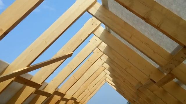 Двускатная крыша под металлочерепицу Строительство домов в Перми смотреть онлайн