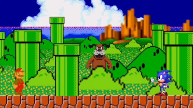 Mario versus Sonic (анимация) смотреть онлайн