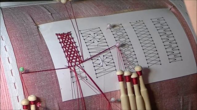 Плетение плетенки с перевивом всех пар / Russian freehand lace "pletyonka" (3) смотреть онлайн