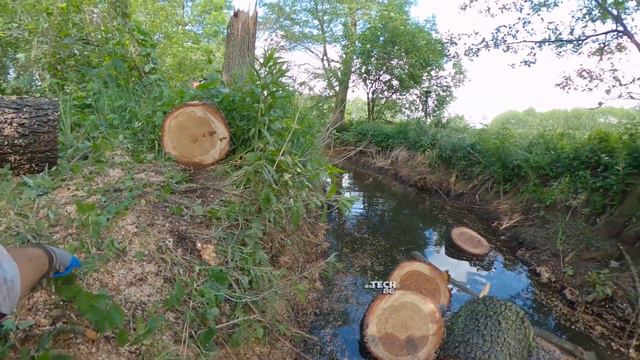 Manual Removal Of A Fallen Tree And Clearing The Stream No.29.2 - Chest Cam смотреть онлайн