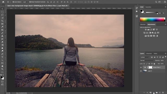 Photoshop - How to make a photograph warmer смотреть онлайн
