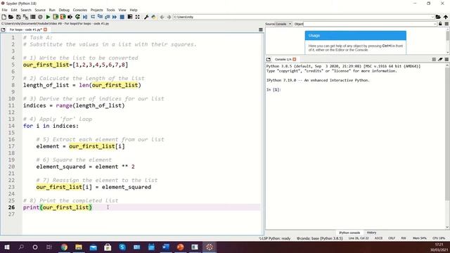 Python Tutorial #8 - 'For' loops смотреть онлайн