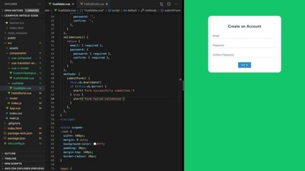 Easy Form Validation with Vuelidate | Vue 3 Tutorial