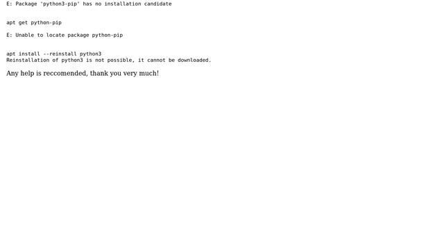 Unix & Linux: pip not working and apt cannot reinstall python using kali 2019.4 on vmware смотреть онлайн