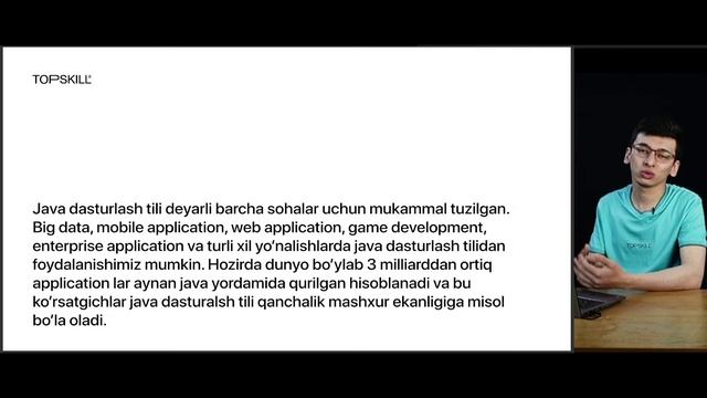 Java dasturchilar bilishi kerak bo’lgan ma’lumotlar haqida. смотреть онлайн