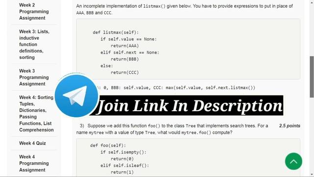 NPTEL Programming, Data Structures and Algorithms using Python Assignment 7 Answers Week 7 July-202 смотреть онлайн