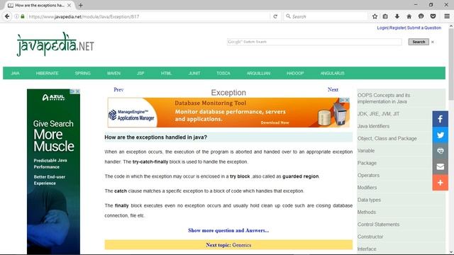 How are the exceptions handled in java?
| javapedia.net смотреть онлайн